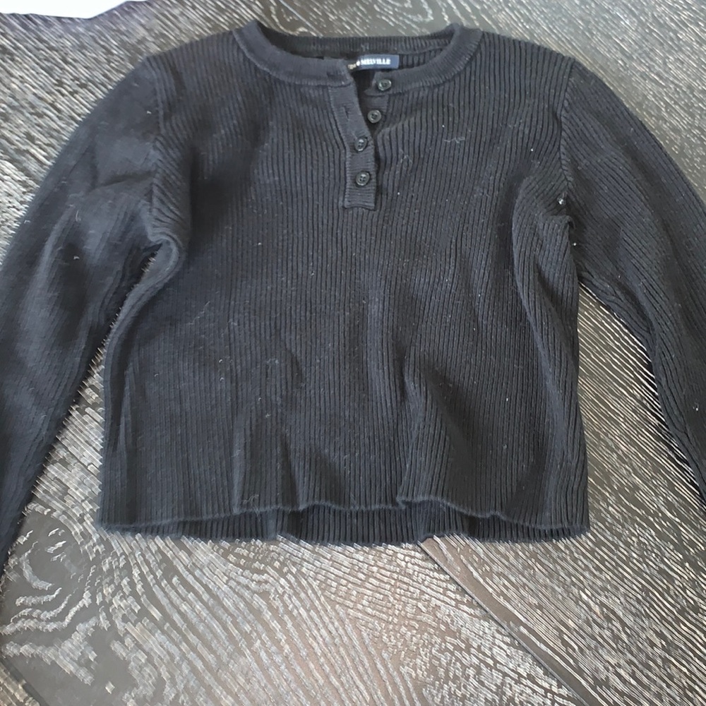 Black button brandy Melville long sleeve